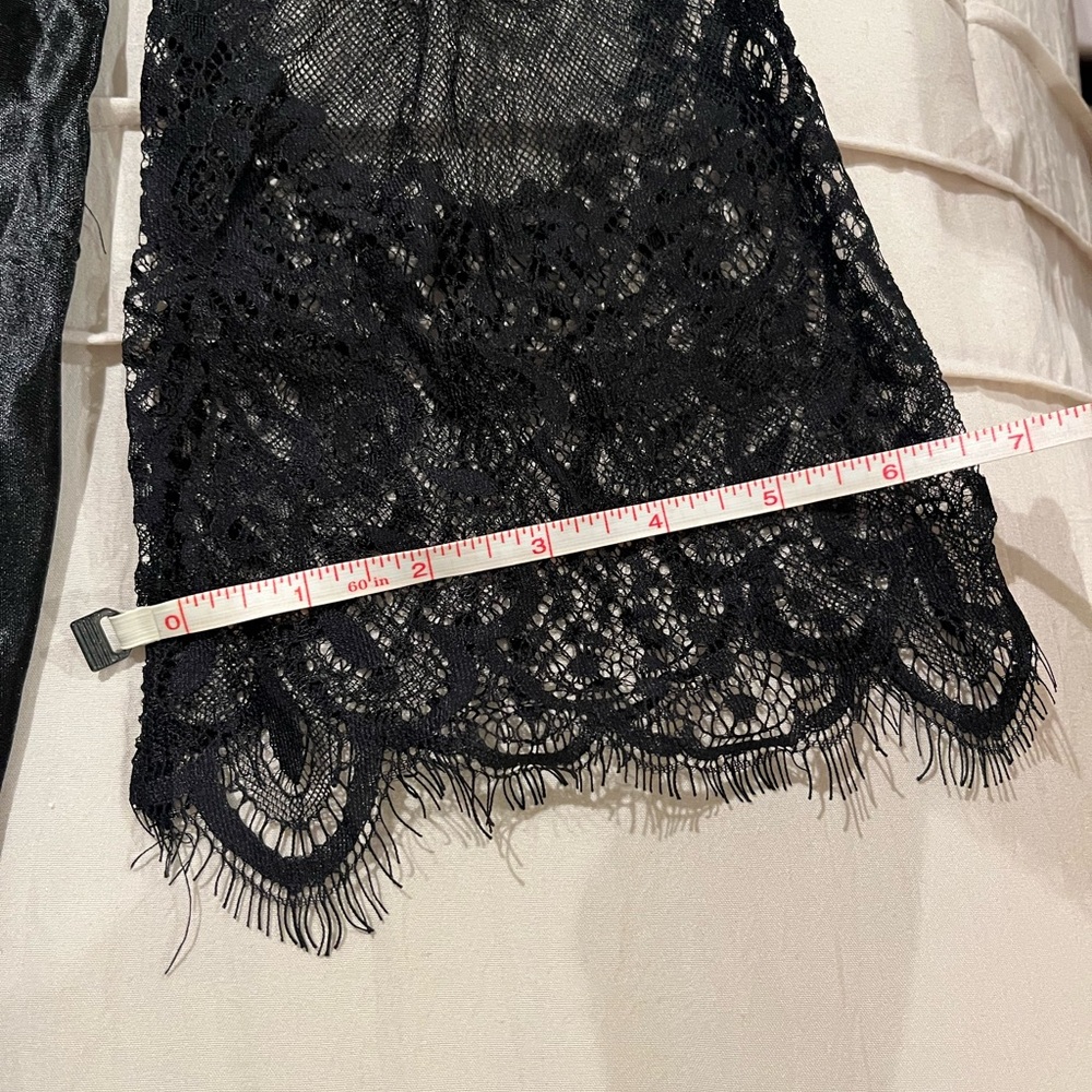 Black Lace and Satin Robe